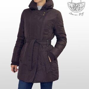 MNG Mango / Winter Down Puffer Coat / Size XS / Color Dark Chocolate Brown